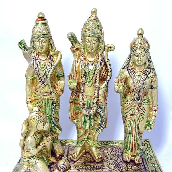 Sita Ram Lakshman Hanuman Solid Brass Darba